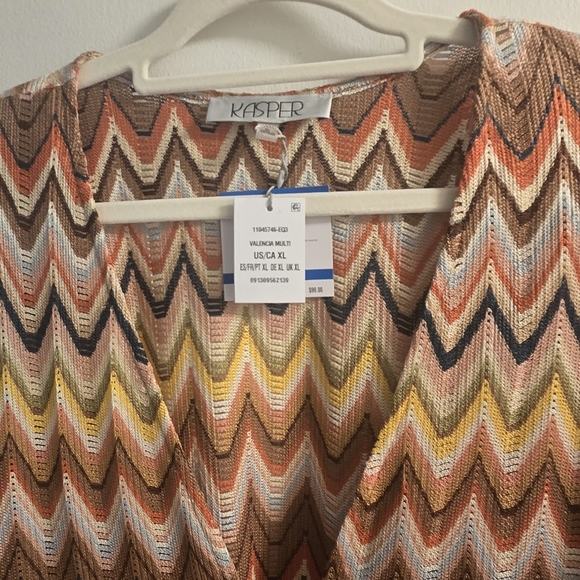Kasper Knit  Front Tie Cardigan Size XL NWT - Picture 11 of 12